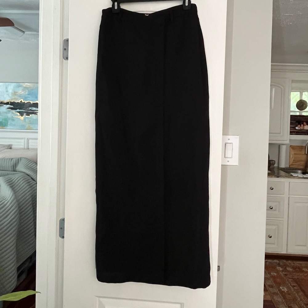 T by Alexander Wang Elegant Black Sheer Maxi Skirt with mini skirt underneath